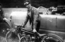 George Dance and Motorbike (Sunbeam, 3 1/2 OHV)