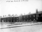 Porter Street from Jessop Street showing Nos 87-107, back to back houses (Court No. 3 at rear). No 107, Porter Street, Globe Inn, right
