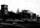 Shirecliffe Hall, Shirecliffe Lane with the Folly (left)