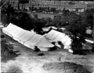 Elevated view of Weston Park during unidentified event, note Weston Park Observatory on right