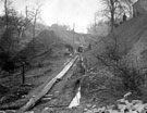 Herries Road, Owlerton to Southey under construction, showing Scraith Wood