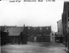 Court No. 14 Attercliffe Road with the rooftop view of Emmanuel Church in the background