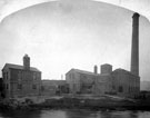 Penistone Road Corporation Destructor Works, (just before Owlerton Bridge), River Loxley in foreground