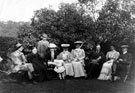 Unidentified family group, possibly at the time of the royal visit of King Edward VII and Queen Alexandra in 1905