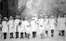 May Day celebrations. Girls from Darnall Parish Church Sunday Schools