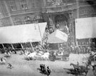 View: u01661 Elevated view of the Town Hall during the royal visit of King George V and Queen Mary