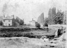 Rural scene off Rivelin Glen Road, Malin Bridge, near the Cemetery, buildings next to Spooner Wheel