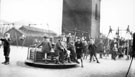 Oborne Street Playground, Burngreave. Buildings in background belong to Bridgehouses Goods Depot. Playground built on the site of Court No. 4, Oborne Street