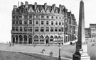 Albany Hotel, Fargate and Jubilee Monolith, Town Hall Square looking towards Surrey Street