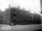 Shepherd Street at junction of Doncaster Street, Netherthorpe. Court No. 6, Shepherd Street at rear of properties, left. Court No. 4, under archway, right