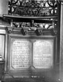 St. Paul's Church, Pinstone Street, prior to demolition in 1938. Detail of Mural Tablet, showing The Lord's Prayer and Exodus chapter XX, verses, I, II, III, IV.