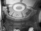 Ornate ceiling  in St. Paul's Church, Pinstone Street, prior to demolition in 1938. The Church was built by subscription in 1720-1, an edifice in the Italian style