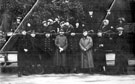 Unidentified group with connections to Golightly family, possibly a Durham Churchill charabanc