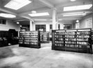 View: u02879 Adult Lending, Firth Park Branch Library, Firth Park Road looking towards Childrens' Department