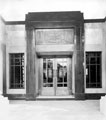 View: u02880 Entrance, Firth Park Branch Library, Firth Park Road showing date of opening etc. inscription