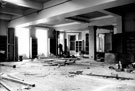 View: u02990 Hillsborough Branch Library, Middlewood Road, Hillsborough Park, showing new floors, wireing, etc. New support girders inserted in pillars on left, prior to boxing in. Formerly Hillsborough Hall