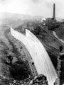 Building a retaining wall for the Abbattoir Railway Sidings looking from Woodbourn Road Bridge towards Nunnery Colliery Coal Yard