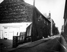 George Lane, Highfield, plaque on wall appears to be engraved with Court 8