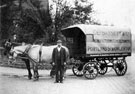 George Bassett and Co., manufacturing confectioners, horse drawn delivery van with van driver Bill Jones