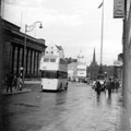 No. 55 bus at Barker's Pool, approaching the City Hall, from Division Street. Cinema House in background