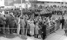 View: u04588 Remembrance Day, Barkers Pool with crowds standing on the steps of the City Hall