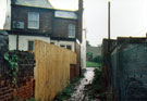 Rear of Meadow Street Hotel, No.110 Meadow Street from Burnt Tree Lane