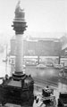 Elevated view of the Crimean Monument, Moorhead looking towards Albert Clayton (clothiers) Ltd., credit drapers, Clayton House, Porter Street with Furnival Street extreme left