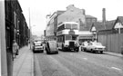 Evening Rush Hour, Ecclesall Road near Moore Street parked cars creating single line traffic from the City Centre