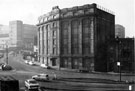 View: u05300 W.H.Smith Ltd., Hambleden House, Exchange Street and Alexandra Hotel (right), at the junction with Blonk Street from Furnival Road