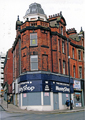 Former premises of The One Stop, Money Shop and NHS Family Dental Centre, (Pepper Pot Building), No. 102, Pinstone Street showing the junction with Cambridge Street