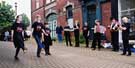 Clog dancing on Devonshire Street, part of the Millennium Multicultural Festival