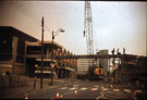 Construction of footbridge over Exchange Place, leading to Sheaf Market