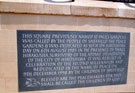 View: v00404 Plaque in the Peace Gardens to commemorate Hiroshima Day