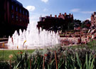 View: v00413 Peace Gardens Fountain and Town Hall Extension (known as the Egg Box (Eggbox))