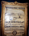 Advertisement for M and H Armitage and Co., anvil makers, Mousehole Forge, Rivelin Valley