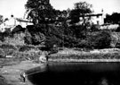 Reservoir known as 'Moss and Gambles Reservoir', on Fox Hill Road taken from Baxter Lane. It was on the site now occupied by Baxter Drive. Sorrel Hill in background