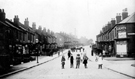 Looking up Bellhouse Road with the junction of Firth Park Crescent visible