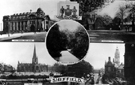 Composite images of Sheffield including General Post Office, Botanical Gardens, Norfolk Park Lodge, Cathedral SS Peter and Paul and Pinstone Street 