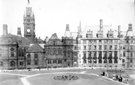 Town Hall and Peace Gardens showing Cheney Row facade with new extension (right)