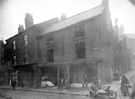 Derelict Shops, Tenter Street at the junction of Sims Croft