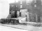 Possibly remains of Court 11, Macro Street, Pitsmoor, looking towards the rear of back to back houses in Court 1, Reginald Street, after World War II