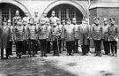 Sheffield Fire Brigade at Rockingham Street Fire Station, group includes 5th from right - Supt. William Frost