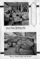 Page from a souvenir booklet by J.G. Graves Ltd., mail order suppliers, showing Westville, heavy drapery warehouse and bales of textiles from the mills