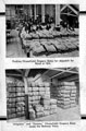 Page from a souvenir booklet by J.G. Graves Ltd., mail order suppliers, showing Westville, packing household drapery bales for dispatch and 'Progress' and 'Pioneer' household drapery bales