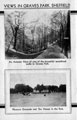 View: v01271 Page from a souvenir booklet by J.G. Graves Ltd., mail order suppliers, showing Autumn view of Graves Park and pavilion
