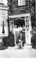 Miss Harriet Foster, Miss Ethel Chandler, Mrs H.F. Williams and Arthue Foster at Glenbrook, Hope, Derbyshire