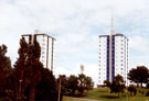 High Rise Flats , Queen Anne and Queen Elizabeth Courts off Raeburn Place