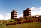 Talbot (left) and Cliffe (right) Blocks, Kenninghall Mount, Park Grange Road, Norfolk Park, prior to demolition