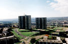 Talbot and Cliffe Blocks, Kenninghall Mount, Park Grange Road, Norfolk Park, prior to demolition. Kenninghall Road, right