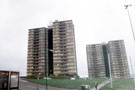 Talbot and Cliffe Blocks, Kenninghall Mount, Park Grange Road, Norfolk Park, prior to demolition, from Kenninghall Road